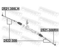 FEBEST 2522-308 Inner tie rod