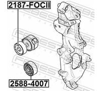 FEBEST 2588-4007 Deflection / guide pulley, V-ribbed belt