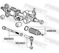TIE ROD END 3221-ESCIV FOR CADILLAC GMC SIERRA/1500/Crew/Cab/Pickup/Standard