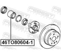 FEBEST 46TO80604-1 Wheel bearing