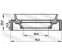 FEBEST 95JAS-47701232C Shaft Seal, differential