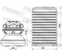 DUST COVER KIT, SHOCK ABSORBER FOR BMW FEBEST BMSHB-F10F-KIT