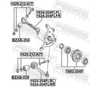 Febest BZAB-059 Inner Lower Control Arm Bush Fits Mercedes C-Class E-Class Slc