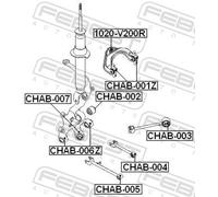 Bush, control arm mounting for CHEVROLET EPICA FEBEST CHAB-006Z fits Rear Axle