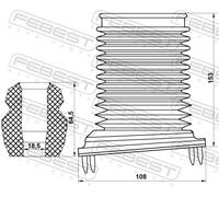 Fits FEBEST CHSHB-T250F-KIT FRONT SHOCK ABSORBER COVER WITH REBOUND ⭐UK Stock⭐