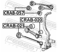 Wishbone bush Lower Front Axle CRAB-020 FEBEST for CHRYSLER DODGE