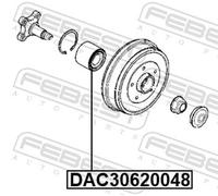 Rear Wheel Bearing for Dacia Dokker, Duster, Lodgy, Renault Clio Nissan Bluebird