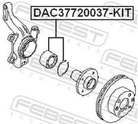 FEBEST DAC37720037-KIT Wheel bearing kit