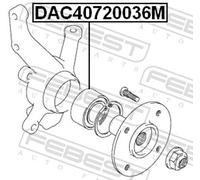 Wheel hub bearing Front Axle both sides DAC40720036M FEBEST for SUZUKI OPEL