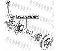 Fits FEBEST DAC47880055M FRONT WHEEL BEARING 47X88X55