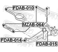 FEBEST FDAB-015 Trailing arm / Suspension arm bush