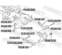 Control Trailing Arm Mounting For Lincoln MKZ Ford FUSION MONDEO 06-21 2336348