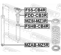 Fits FEBEST FDD-CB3R REAR SHOCK ABSORBER REBOUND FORD FOCUS C-MAX CB3 ⭐UK Stock⭐