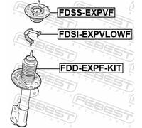 Febest Top Strut Mount FDSS-EXPVF – Front L/R for Ford Explorer BB5Z-18183-A