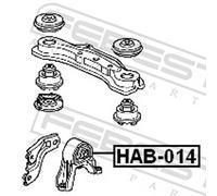 MOUNTING, DIFFERENTIAL FOR HONDA CIVIC FERIO FEBEST HAB-014 FITS REAR FITTING