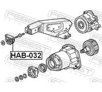 MOUNTING DIFFERENTIAL HAB-032 FOR HONDA D15B 1.5L 4cyl CAPA