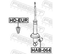 Febest Rear Shock Absorber Bush HAB-064 for Mazda CX-5, Atenza & Honda 1.8L 4cyl