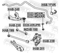 Fits FEBEST HAB-239 REAR KNUCKLE BUSHING