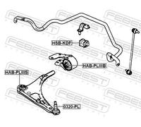 FEBEST HAB-PLIIIB Trailing arm / Suspension arm bush