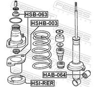 New Spacer Bush, shock absorber for ACURA HONDA HONDA (DONGFENG):EDIX,FR-V