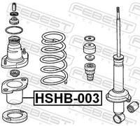 Febest Rear Shock Absorber Boot HSHB-003 - Protective Bellow for ACURA RSX & HONDA Civic/CR-V/FR-V