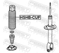 Fits FEBEST HSHB-CUF REAR SHOCK ABSORBER COVER HONDA ACCORD CP2 2008- ⭐UK Stock⭐