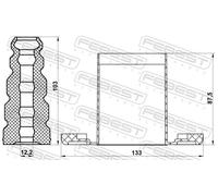 Fits FEBEST HSHB-ESR-KIT REAR SHOCK ABSORBER COVER WITH REBOUND ( ⭐UK Stock⭐