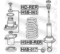 ✅Fits FEBEST HSHB-RER REAR SHOCK ABSORBER COVER HONDA CR-V RE7 2008- ⭐UK Seller⭐