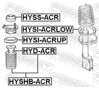 Febest Bellows for Rear Shock Absorbers HYSHB-ACR - Fits HYUNDAI OE 55326-22000/55326-220