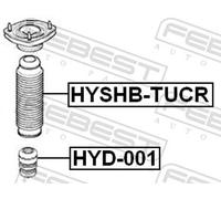 Febest Shock Absorber Cover HYSHB-TUCR Rear Bellow Fits Hyundai Tucson 04 - UK Stock