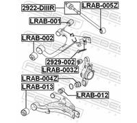 FEBEST LRAB-013 Trailing arm / Suspension arm bush