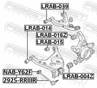 Fits FEBEST LRAB-016Z REAR KNUCKLE BUSHING