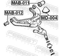 Fits FEBEST MD-004 FRONT SHOCK ABSORBER REBOUND MITSUBISHI CHALLENGER ⭐UK Stock⭐