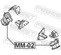 Febest MM-02 Front Engine Mount Fits Mitsubishi L 300 Delica L200 Pajero Classic