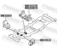 Rear Engine Mount For Mitsubishi L200 14- PAJERO 15- 2910A211