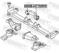 Fits FEBEST MMB-H77MRR ENGINE REAR CUSHION SILENT BLOCK MITSUBISHI CH ⭐UK Stock⭐