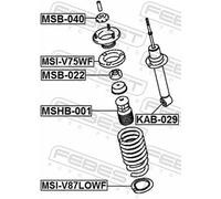 Febest Spacer Bush MSB-040 - Shock Absorber Bushing for Mitsubishi Pajero IV / Shogun IV