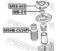 Febest Shock Absorber Bellow MSHB-CU20F Front Dust Boot for Mitsubishi Space Wagon RVR