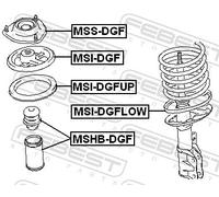 FEBEST MSHB-DGF Protective Cap/Bellow, shock absorber for MITSUBISHI