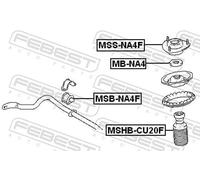 Febest Top Strut Mount MSS-NA4F Front Mounting for Mitsubishi Grandis