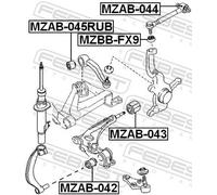 FEBEST MZAB-045RUB Trailing arm / Suspension arm bush