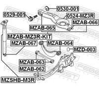 FEBEST MZAB-067 Bush, shock absorber