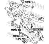 MOUNTING DIFFERENTIAL MZAB-104 FOR MAZDA CX-7/SUV 6/Hatchback/combi-coupe 2.3L 6