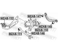 Fits FEBEST MZAB-147 REAR TIE ROD SILENTBLOCK MAZDA CX-5 KE 2011-2012 ⭐UK Stock⭐