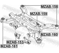Fits FEBEST MZAB-158 REAR CROSSMEMBER BUSHING