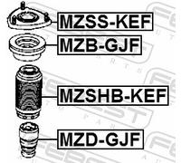 FEBEST MZD-GJF Rubber Buffer, suspension