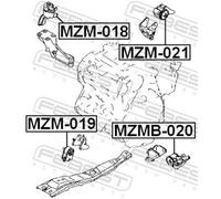 Engine mount Front MZM-019 FEBEST for MAZDA MPV Mk II