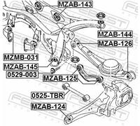 4x ✅Fits FEBEST MZMB-031 DIFFERENTIAL MOUNT BUSHING ⭐UK Seller⭐