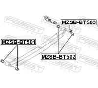 FEBEST MZSB-BT501 Bush, leaf spring