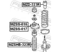 PROTECTIVE CAPBELLOW SHOCK ABSORBER MZSHB-323R FOR MAZDA Z5-DE 1.5L RF4F 2.0L